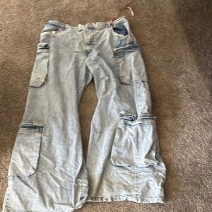 Light Blue Cargo Jeans